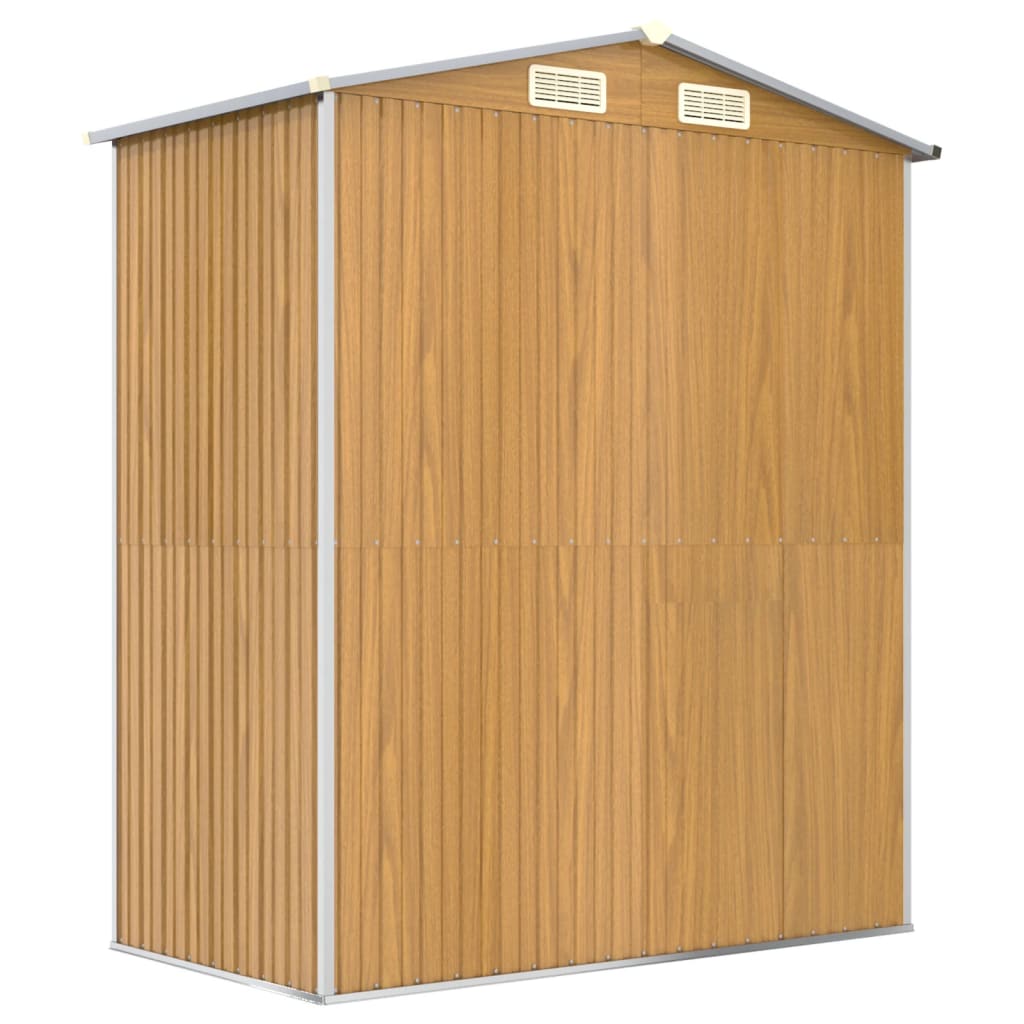 Galpão de jardim marrom claro 192x108x223 cm aço galvanizado