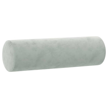 Lot de 2 traversins tours de lit Ø15x50 cm Velours Gris