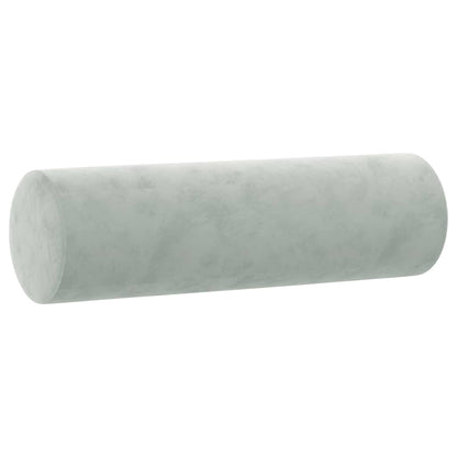 Lot de 2 traversins tours de lit Ø15x50 cm Velours Gris