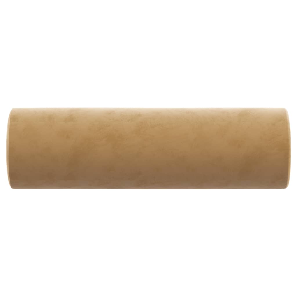 Cuscini decorativi 2 pezzi marrone Ø15x50 cm velluto