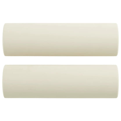 Lot de 2 traversins tours de lit Ø15x50 cm Velours Crème
