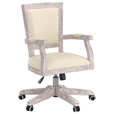 Silla de pivote de la oficina beige de lino