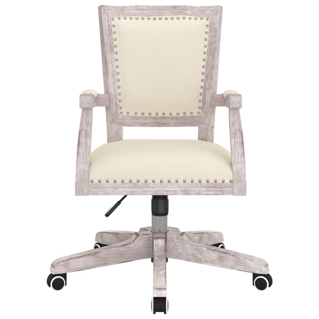 Silla de pivote de la oficina beige de lino