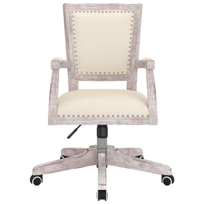 Silla de pivote de la oficina beige de lino