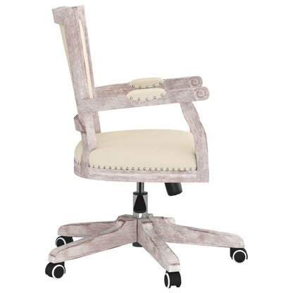 Silla de pivote de la oficina beige de lino