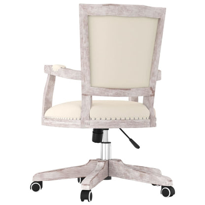 Silla de pivote de la oficina beige de lino