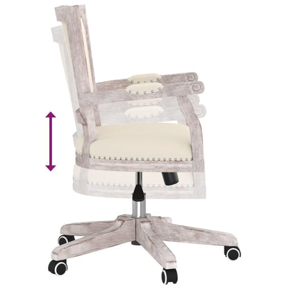Silla de pivote de la oficina beige de lino