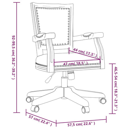 Silla de pivote de la oficina beige de lino