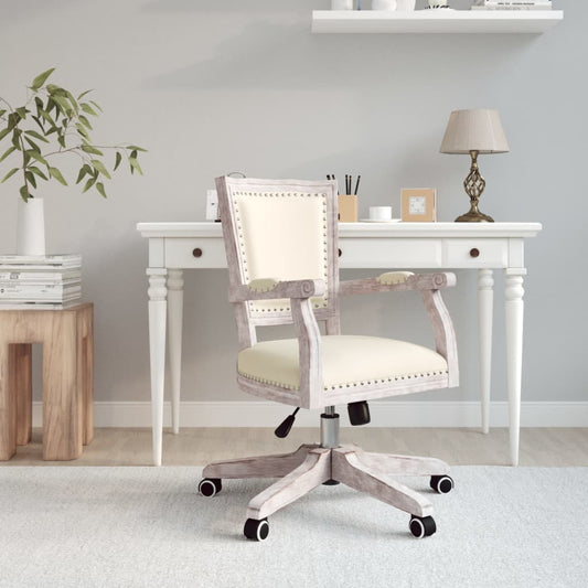 Silla de pivote de la oficina beige de lino