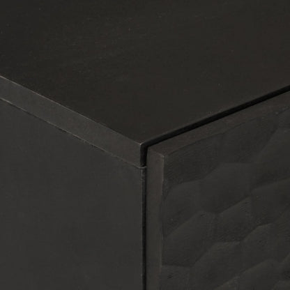 Mobile laterale nero 60x333x75 cm legno di mango solido