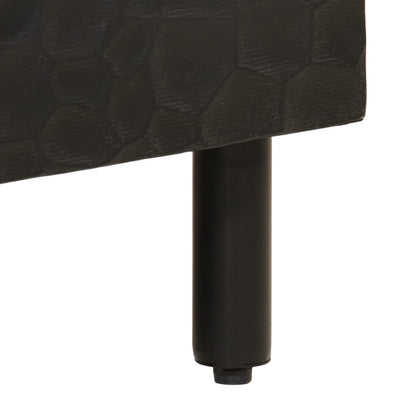 Mobile laterale nero 60x333x75 cm legno di mango solido