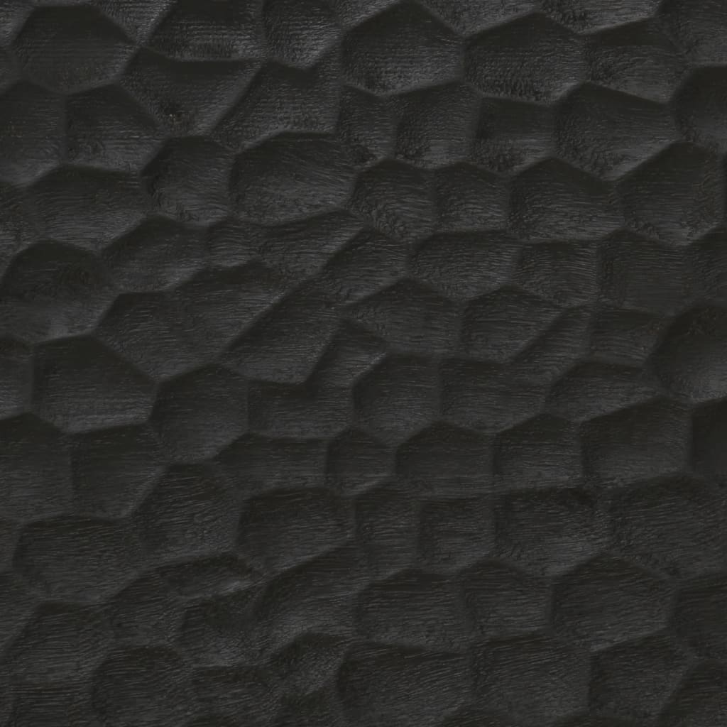 Mobile laterale nero 60x333x75 cm legno di mango solido