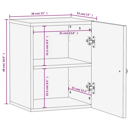 38x333x48 cm mobile a parete in legno massiccio