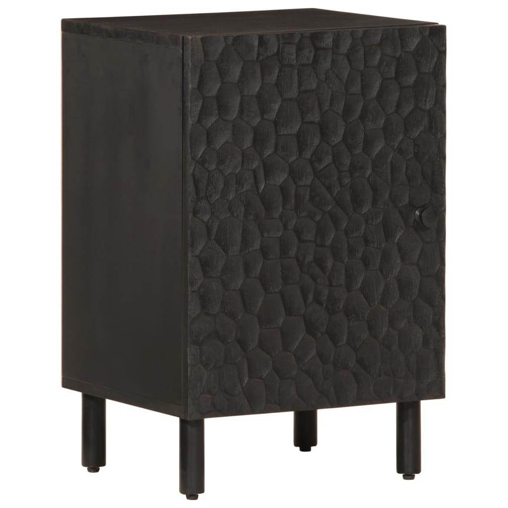 Armadio da bagno nero 38x3333x58 cm mango in legno massiccio