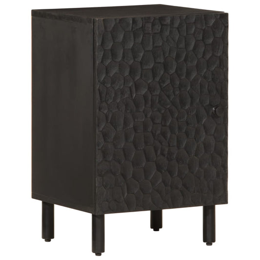Armadio da bagno nero 38x3333x58 cm mango in legno massiccio