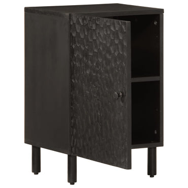 Armadio da bagno nero 38x3333x58 cm mango in legno massiccio