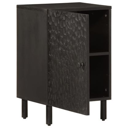 Armadio da bagno nero 38x3333x58 cm mango in legno massiccio