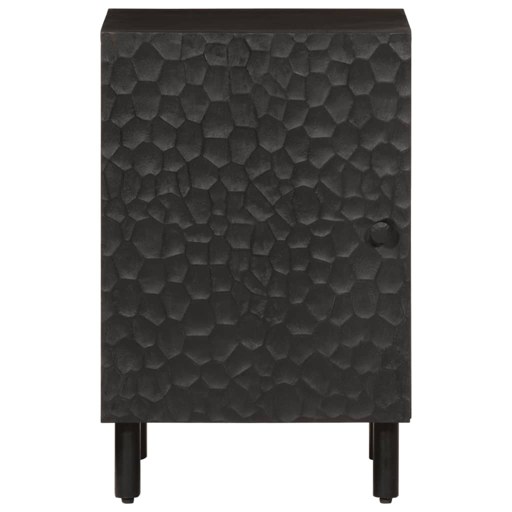 Armadio da bagno nero 38x3333x58 cm mango in legno massiccio
