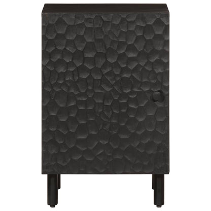 Armadio da bagno nero 38x3333x58 cm mango in legno massiccio