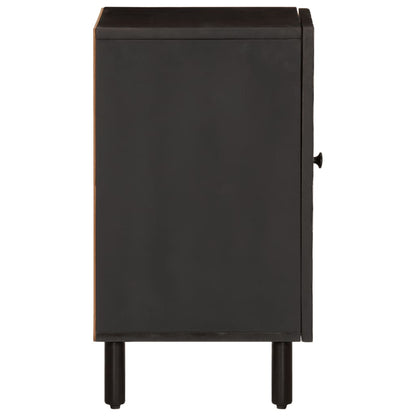 Armadio da bagno nero 38x3333x58 cm mango in legno massiccio