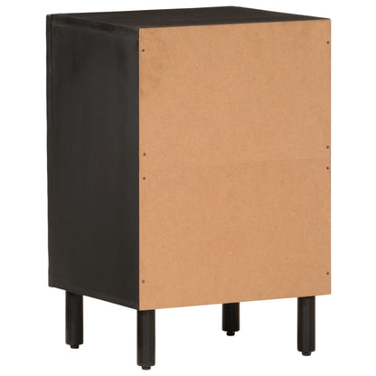 Armadio da bagno nero 38x3333x58 cm mango in legno massiccio