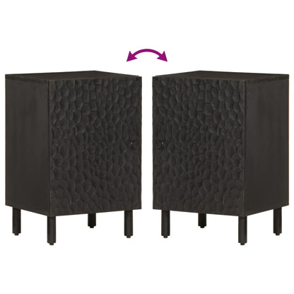 Armadio da bagno nero 38x3333x58 cm mango in legno massiccio