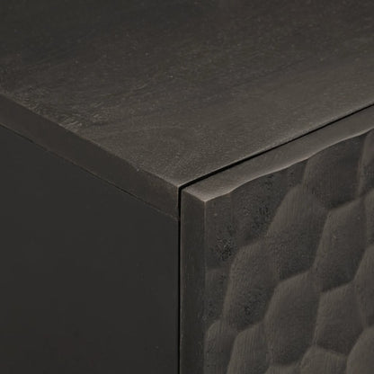 Armadio da bagno nero 38x3333x58 cm mango in legno massiccio