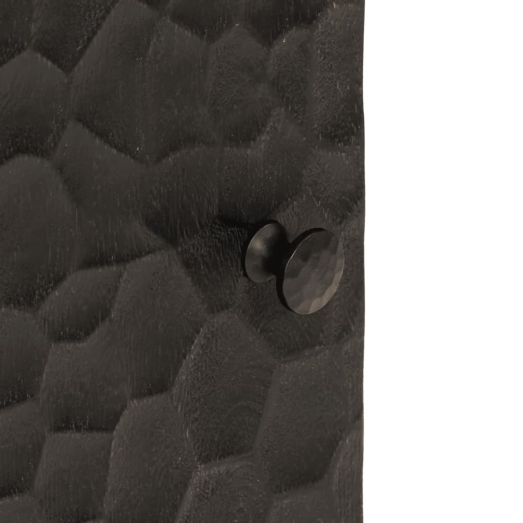 Armadio da bagno nero 38x3333x58 cm mango in legno massiccio