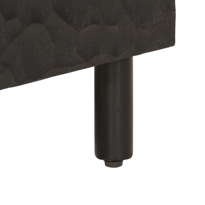 Armadio da bagno nero 38x3333x58 cm mango in legno massiccio