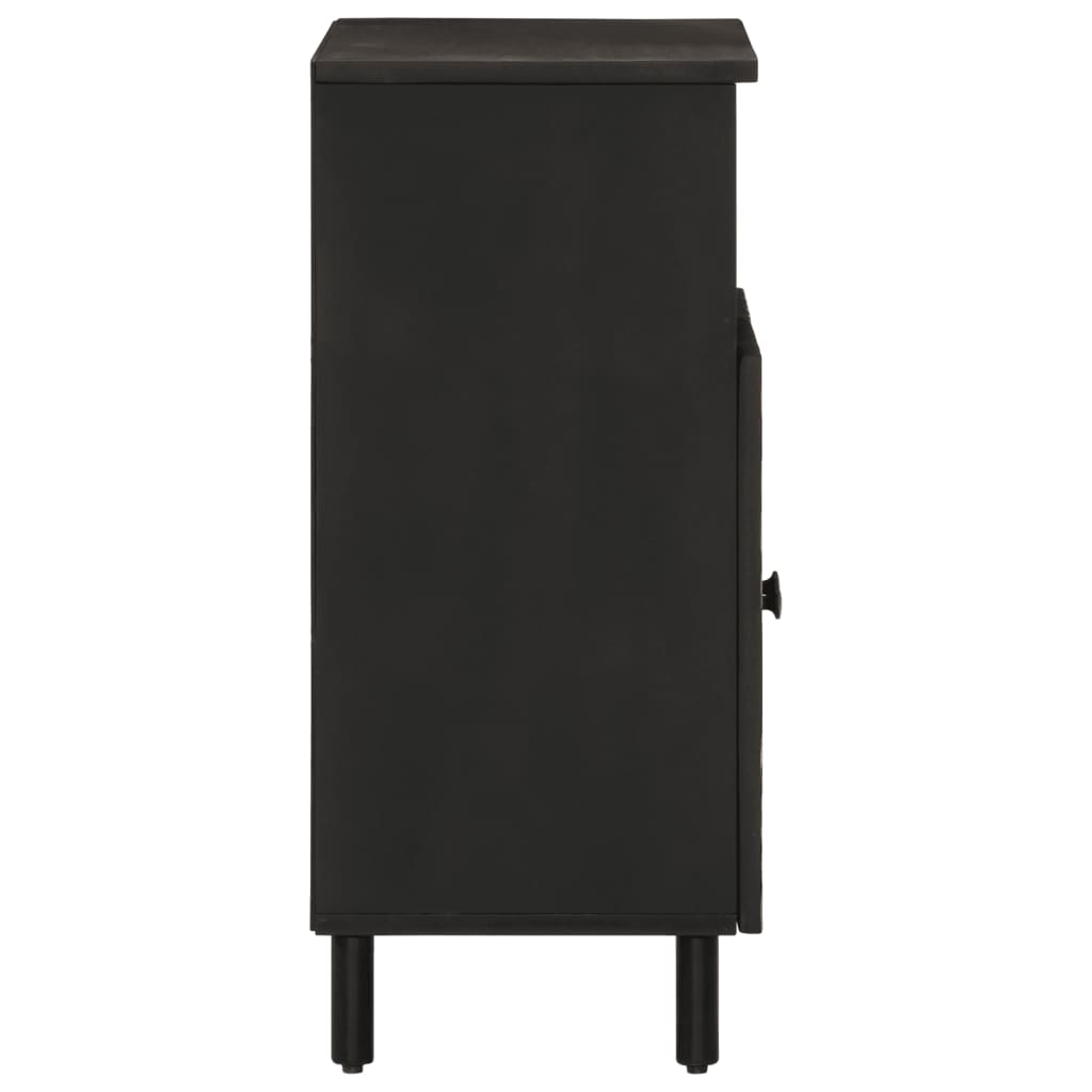 Mobile laterale nero 60x333x75 cm legno di mango solido
