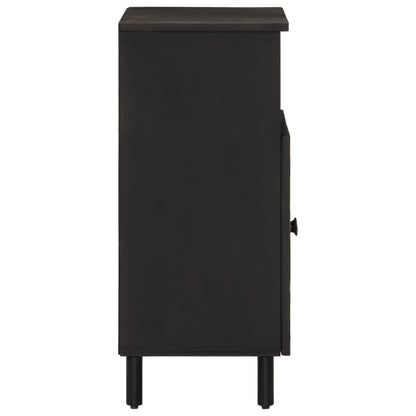 Mobile laterale nero 60x333x75 cm legno di mango solido