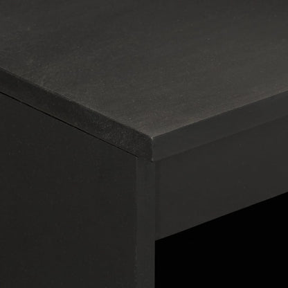Mobile laterale nero 60x333x75 cm legno di mango solido