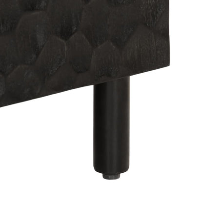 Mobile laterale nero 60x333x75 cm legno di mango solido