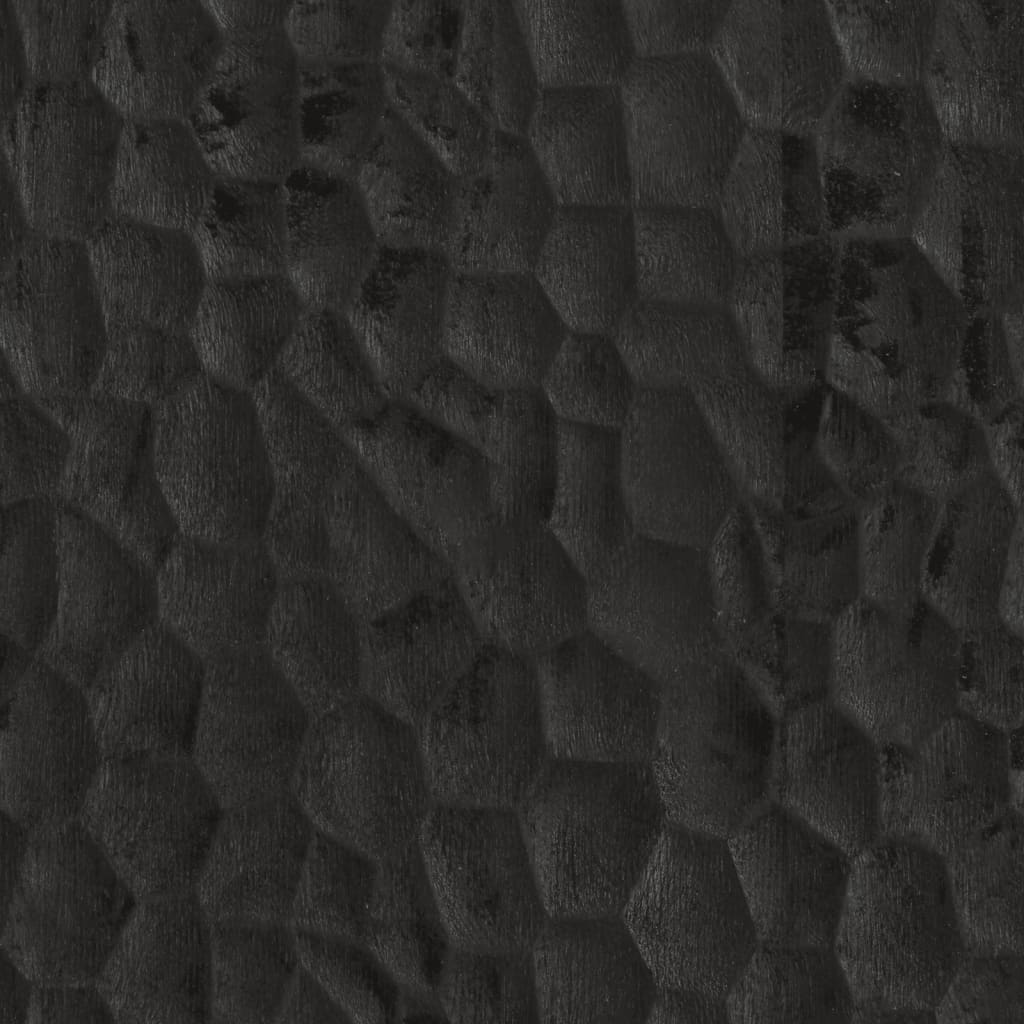 Mobile laterale nero 60x333x75 cm legno di mango solido