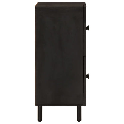 Mobile laterale nero 60x333x75 cm legno di mango solido