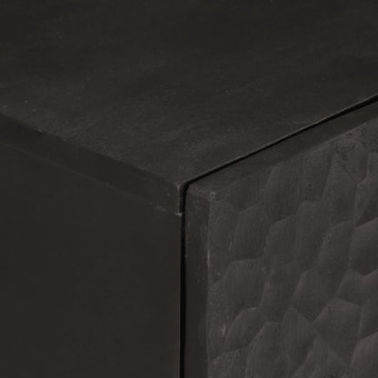 Mobile laterale nero 60x333x75 cm legno di mango solido