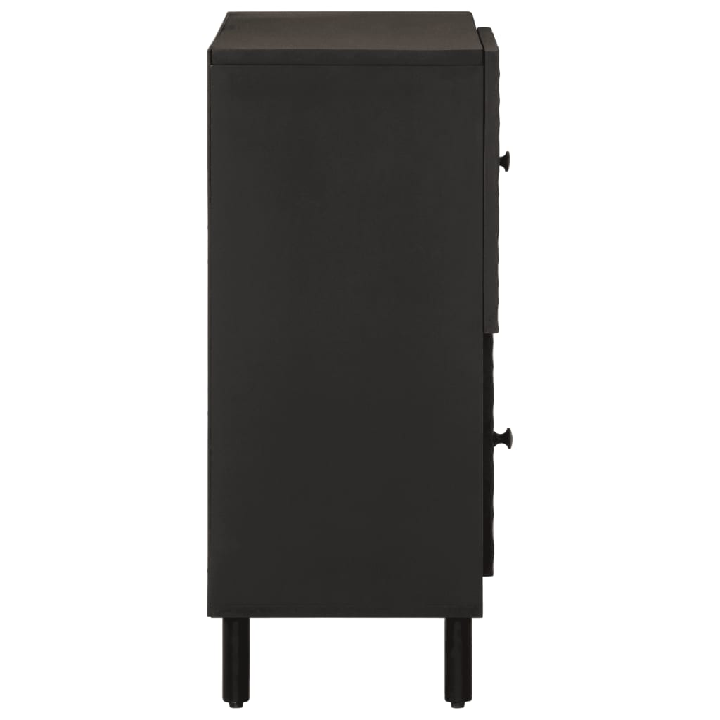 Mobile laterale nero 80x333x75 cm legno di mango solido