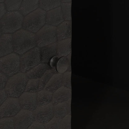 Mobile laterale nero 80x333x75 cm legno di mango solido