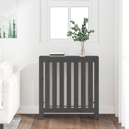 Cache-radiateur Gris 79,5x19x84 cm Bois massif de pin