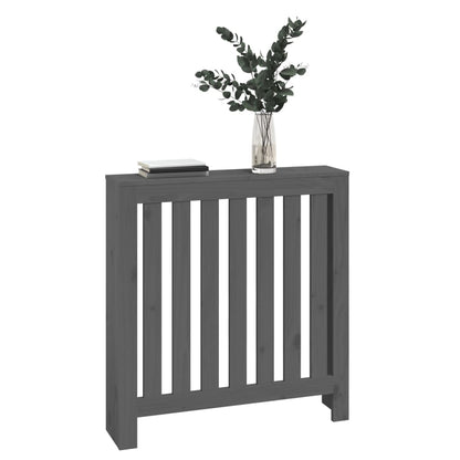 Cache-radiateur Gris 79,5x19x84 cm Bois massif de pin