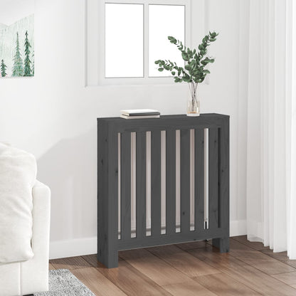 Cache-radiateur Gris 79,5x19x84 cm Bois massif de pin