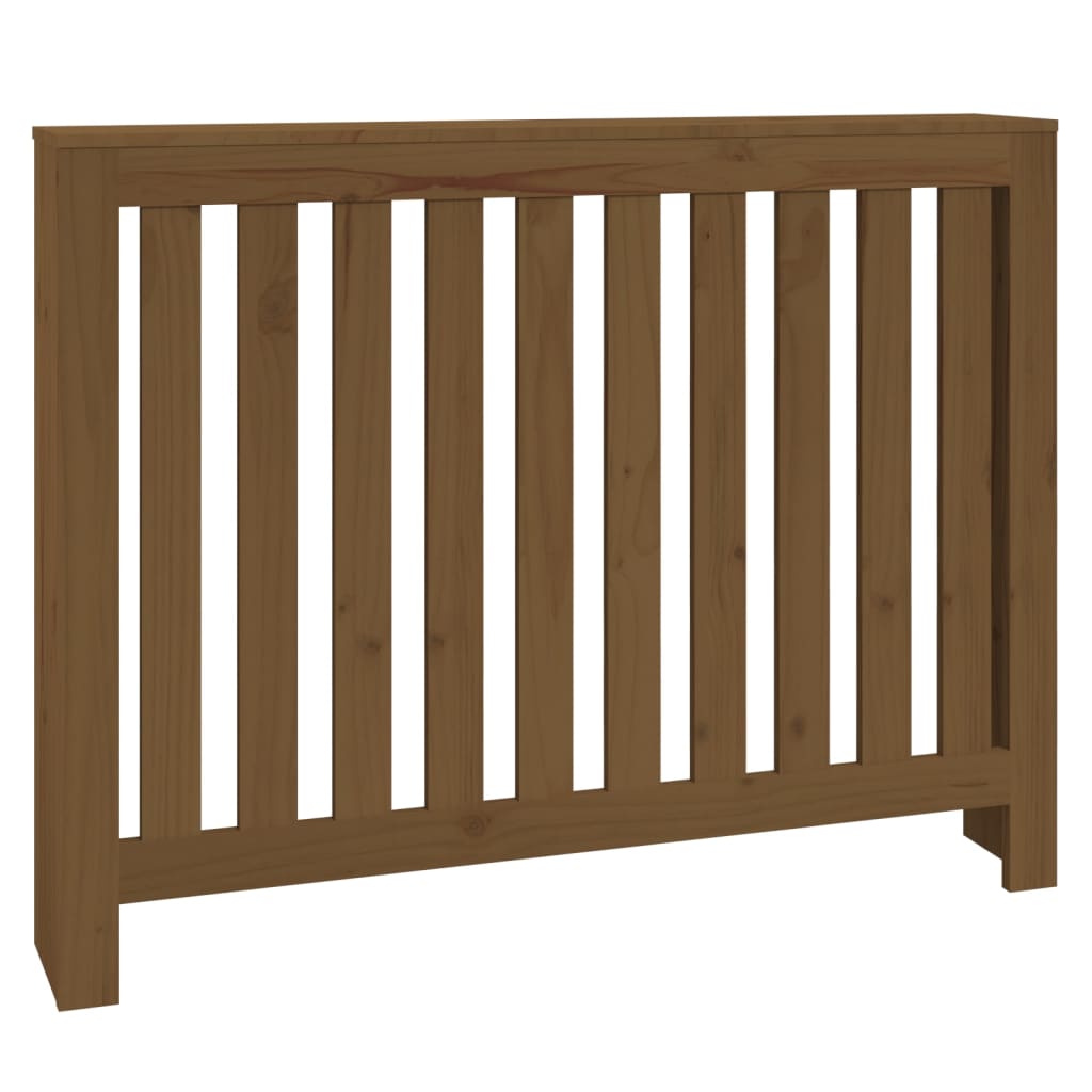 Cache-radiateur Marron miel 108,5x19x84 cm Bois massif de pin