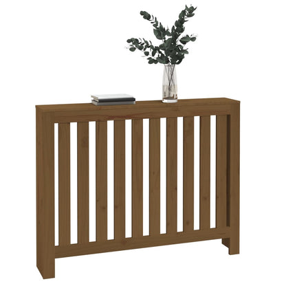 Cache-radiateur Marron miel 108,5x19x84 cm Bois massif de pin