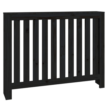 Cache-radiateur Noir 108,5x19x84 cm Bois massif de pin