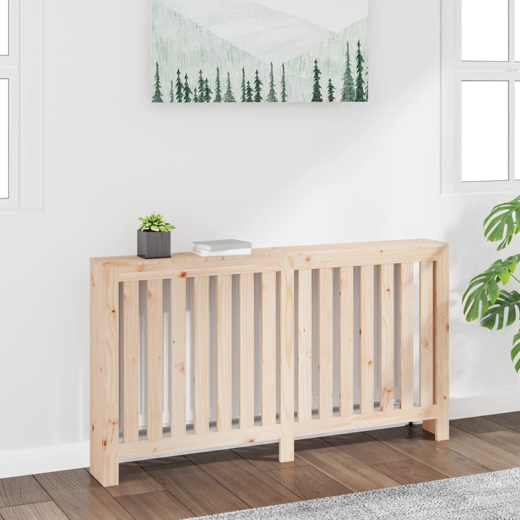 Radiator cover 153x19x84 cm solid pine wood