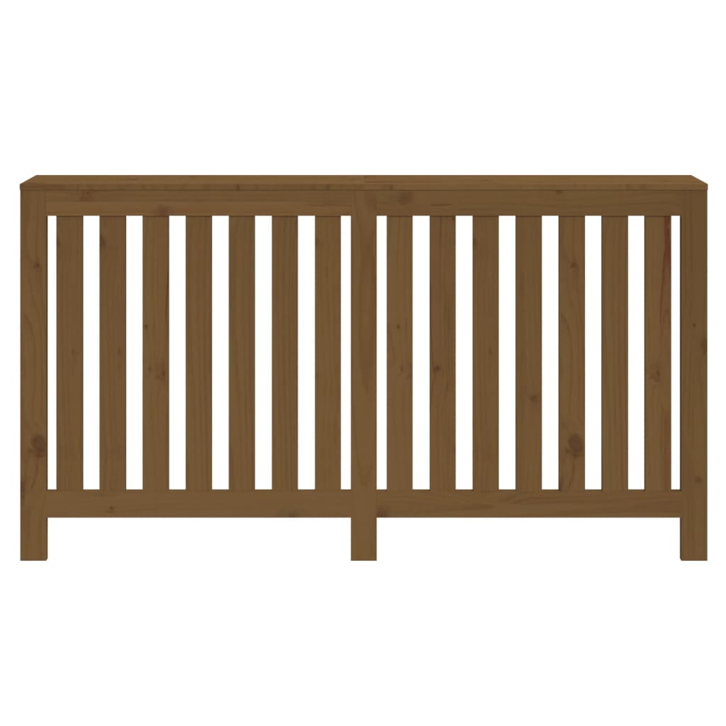 Cache-radiateur Marron miel 153x19x84 cm Bois massif de pin