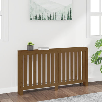 Cache-radiateur Marron miel 153x19x84 cm Bois massif de pin