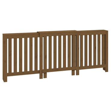 Cache-radiateur Marron miel 210x21x85 cm Bois massif de pin