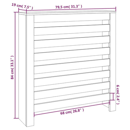 Cache-radiateur 79,5x19x84 cm Bois massif de pin