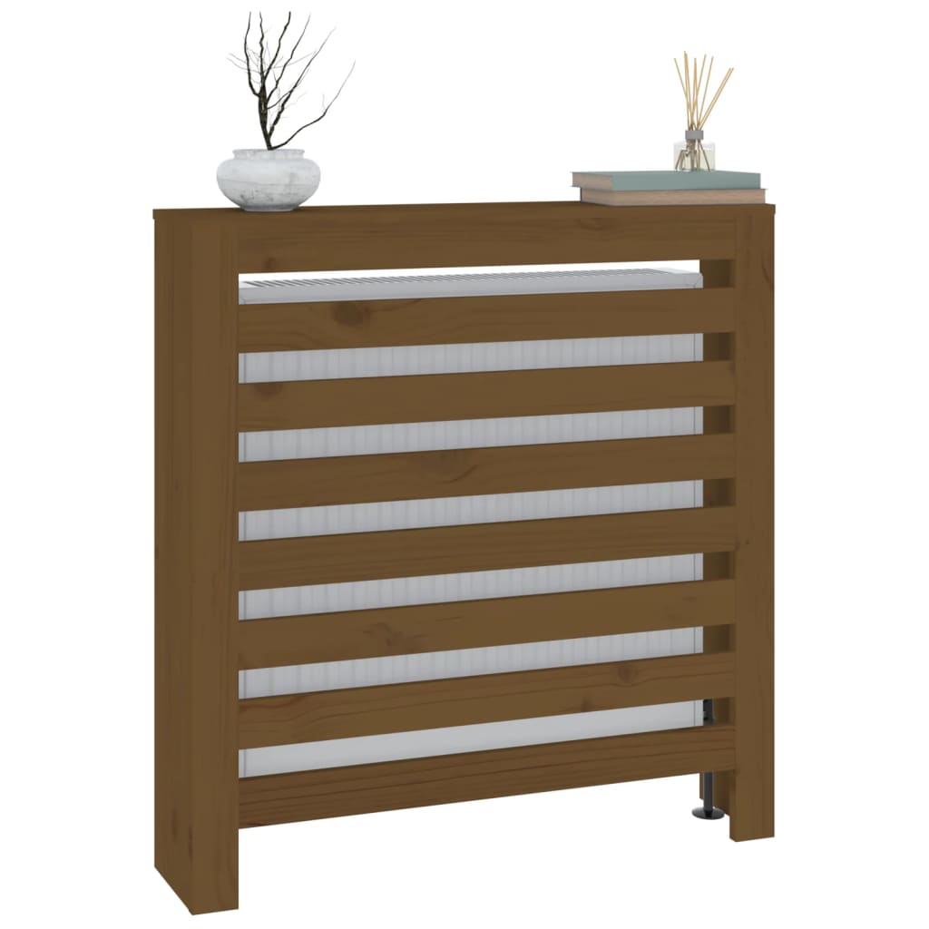Honey chestnut cache 79.5x19x84 cm solid pine wood